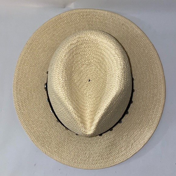 ALLSAINTS Paige Studded Light Woven Straw Fedora - Picture 13 of 16